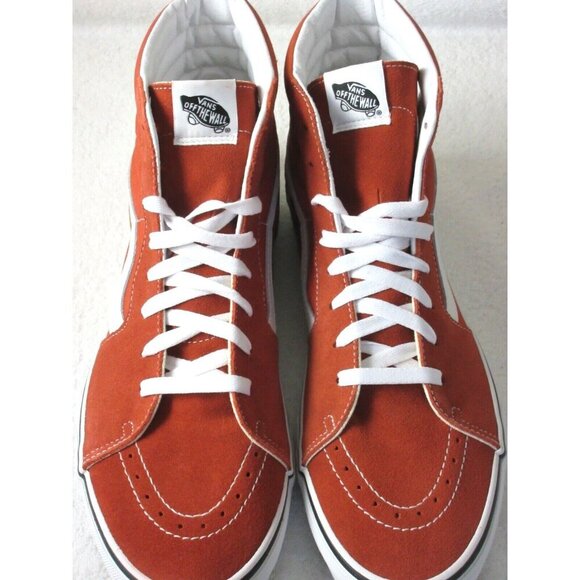 Vans Men's Sk8-Hi Color theory Burnt Ochre Orange Canvas Suede shoes Size 7.5 - Picture 4 of 5